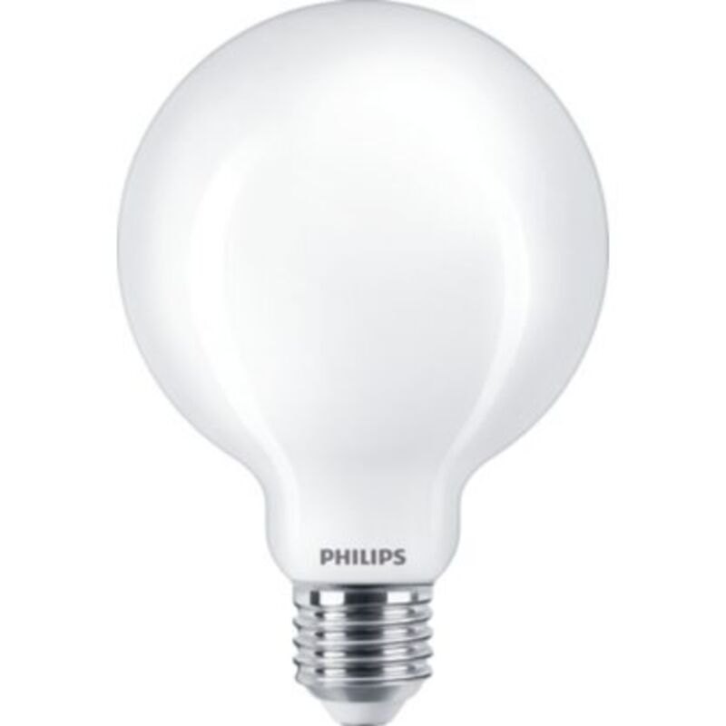 Lot de 3 ampoules LED Philips Classic Filament G93 E27 7W (équivalent 60W) – Lumière blanche froide 4000K, finition givrée