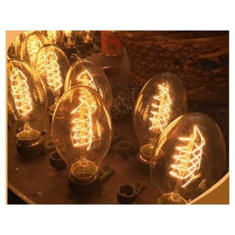 Lot de 3 ampoules ovales vintage à filaments 40 W E27 BT55
