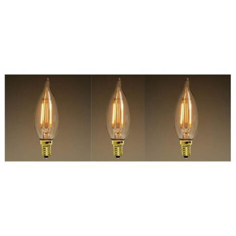 Lot de 3 ampoules vintage à LED E14 style bulb edison C35
