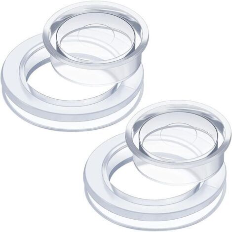 Lot de 3 anneaux et capuchons pour parasol de table de patio, trous plus épais, anneaux et capuchons pour parasols de taille standard (transparent)