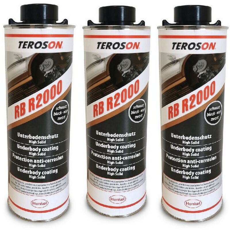 Revetement dessous de caisse anti-gravillons Teroson rb r2000 noir - lot de 3