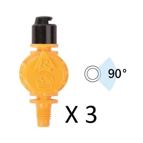 Lot de 3 asperseurs reglable (arrosage à 90 ) pour goutte à goutte