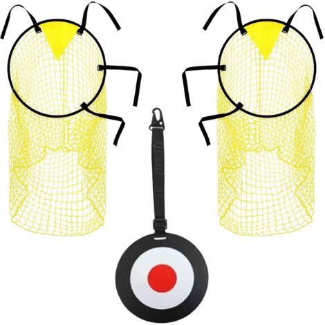 Lot de 3 bacs supérieurs de cibles de football avec filet de but, équipement d'entraînement de football portable avec sangles réglables, entraînement de précision de tir de football pour les coups