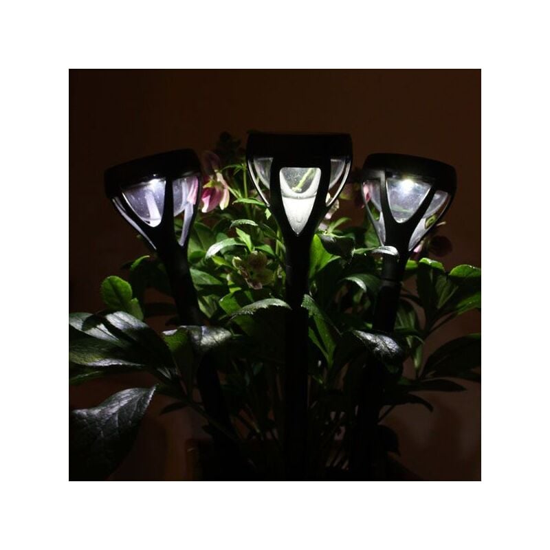 Lot de 3 balises modernes solaires Mini Silva Noire watt&home 401184