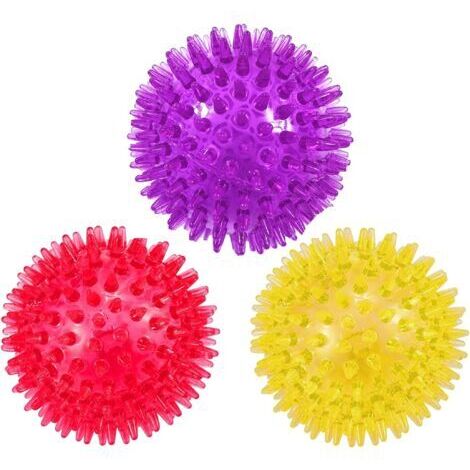 Lot de 3 balles couinantes pour chien 6,5 cm