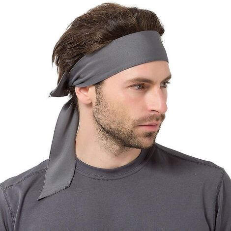 lot De 3 Bandeaux De Yoga Ajustables, Antidrapants, Souples Et Lastiques, Noirs, Blancs Et Gris, Pour La Course Pied, L'exercice Physique, Le Cyc