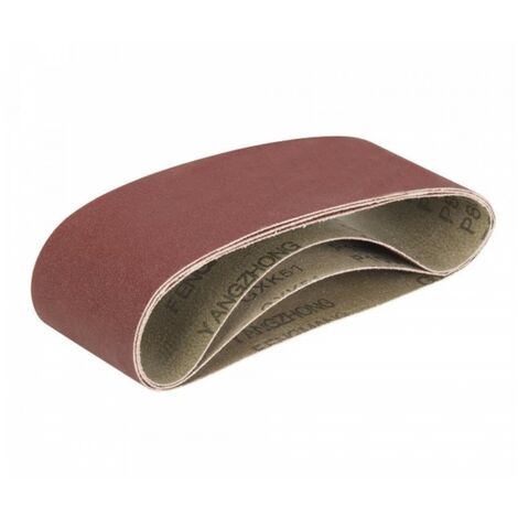 Lot de 3 bandes abrasives en oxyde d'aluminium Choix du modèle TCMBS100G 3 Bandes abrasives G100