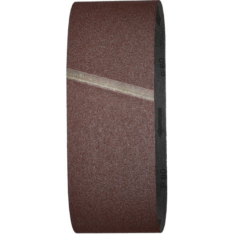 Lot de 3 Bandes Abrasives, Grain 80, Dimensions 100 x 610, pour Ponceuse à Bande - wolfcraft 1862000