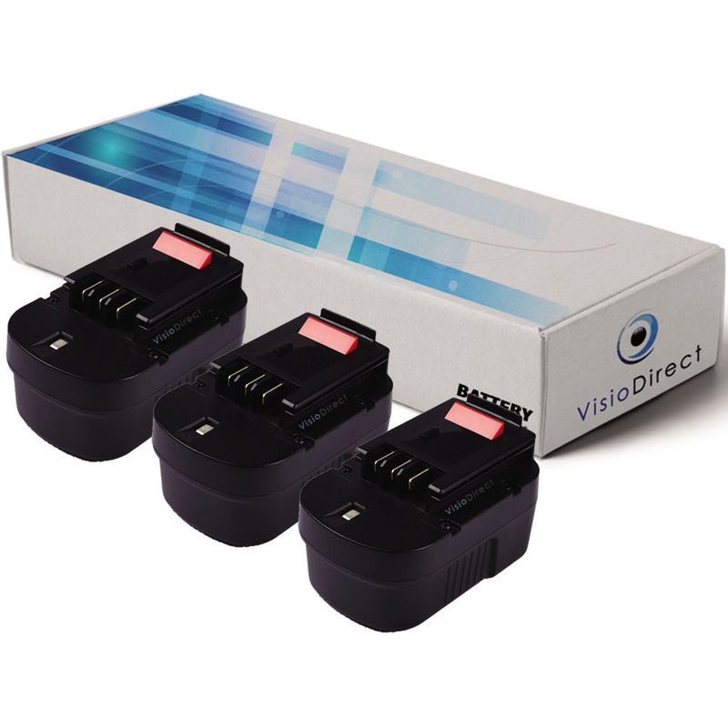 Visiodirect - Lot de 3 batteries pour Black et cker SX7000 SX7500 SXR14 XTC143BK 3000mAh 14.4V
