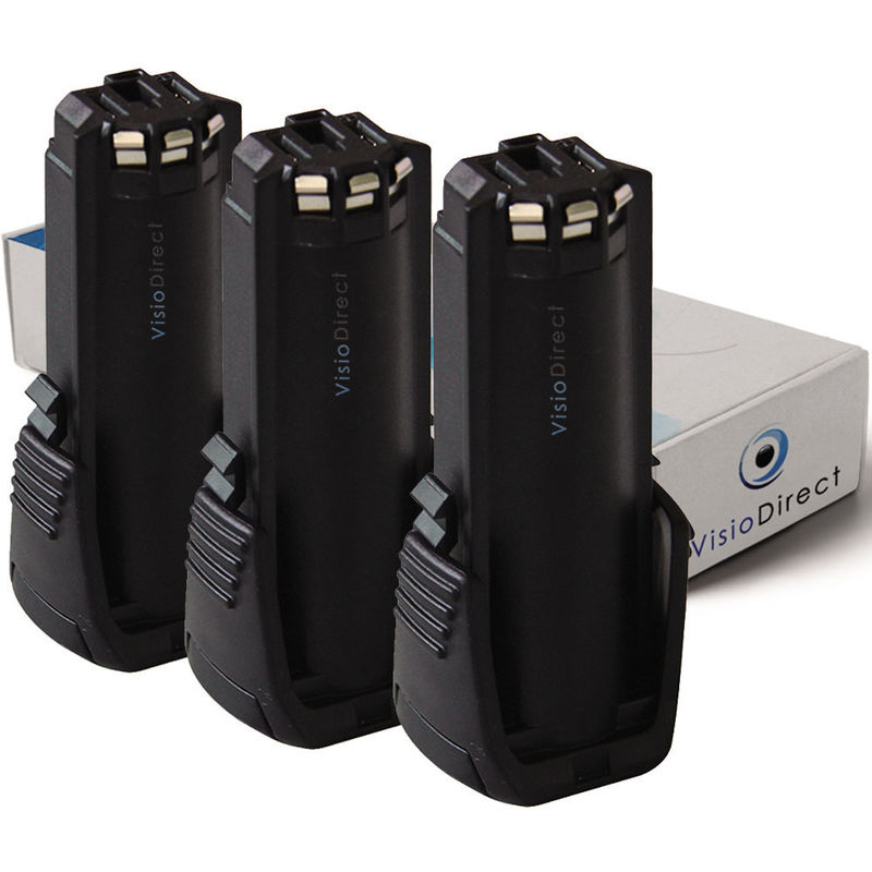 Visiodirect - Lot de 3 batteries type 2 607 336 242 BAT504 pour Bosch 2000mAh 3.6V