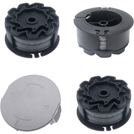 Lot de 3 bobines de fil de rechange pour coupe-bordures Bosch UniversalGrassCut 18V-26/18V-260/18/18-26/18-260, pour coupe-bordures ‎F016800570 et cache bobine 1600A01R5J (6m, 1,6 mm)