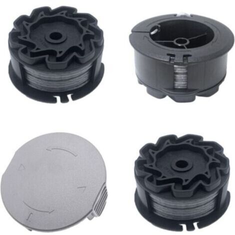 Lot de 3 bobines de fil de rechange pour coupe bordures Bosch UniversalGrassCut 18V 26/18V 260/18/18 26/18 260, pour coupe bordures ‎F016800570 et cache bobine 1600A01R5J (6m, 1,6 mm)
