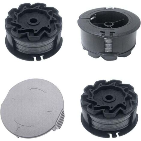 Lot de 3 bobines de fil de rechange pour coupe bordures Bosch UniversalGrassCut 18V 26/18V 260/18/18 26/18 260, pour coupe bordures ‎F016800570 et cache bobine 1600A01R5J (6m, 1,6 mm)