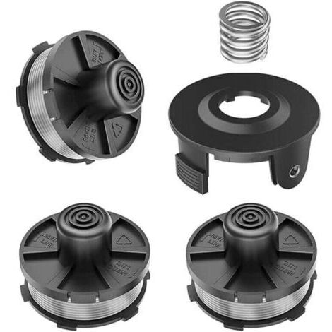 Lot de 3 bobines de fil de rechange pour coupe-herbe Makita 18 V DUR181Z/DUR181RF/DUR181, pour Makita 196146-9, couvercle de bobine 195858-1 (3 bobines + 1 couvercle de bobine + 1 ressort). TONCHEAN