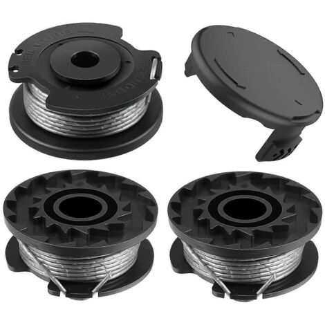 Lot de 3 bobines de fil pour coupe-bordures avec couvercle de bobine pour--