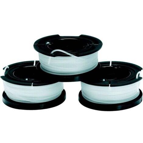 Lot de 3 Bobines de Rechange pour Coupe-Bordures, Bobine A Déroulement Automatique, 3 x 10 m de Fil en Nylon Transparent et Résistant, Fil de 1,5 mm, A6485-XJ