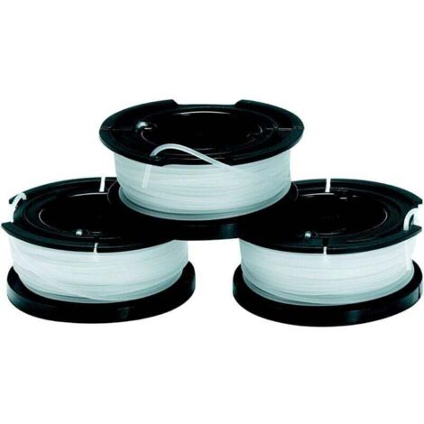 Lot de 3 Bobines de Rechange pour Coupe-Bordures, Bobine A Déroulement Automatique, 3 x 10 m de Fil en Nylon Transparent et Résistant, Fil de 1,5 mm, A6485-XJ