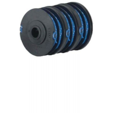 Lot de 3 bobines double fil 1.65mm – Accessoire coupe-bordure électrique – Compatible RYOBI RLT4027/RLT4125/RLT5027/RLT6030 - RAC123