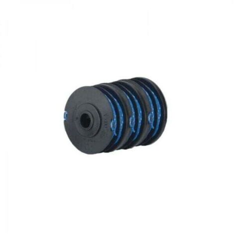 Lot de 3 bobines double fil RYOBI RAC123 - Diamètre 1.65mm - Pour coupe-bordures électriques