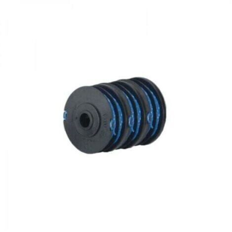 Lot de 3 bobines double fil RYOBI RAC123 - Diamètre 1.65mm - Pour coupe-bordures électriques