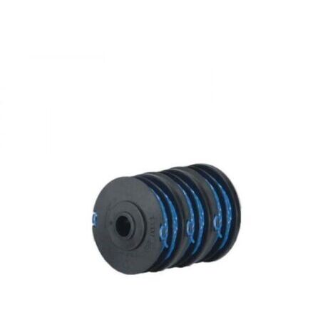 Lot de 3 bobines double fil  RYOBI RAC123 - Diamètre 1.65mm - Pour coupe-bordures électriques
