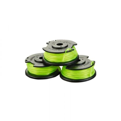Lot de 3 bobines simple fil torsadé 2mm pour coupe-bordures sur batterie RAC143
