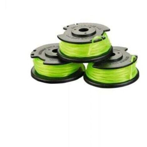 Lot de 3 bobines simple fil torsadé 2mm pour coupe-bordures sur batterie RAC143