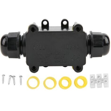 Lot de 3 boîtes de jonction IP68, connecteur de protection étanche à 2 voies pour câbles souterrains extérieurs, destiné aux connexions électriques.