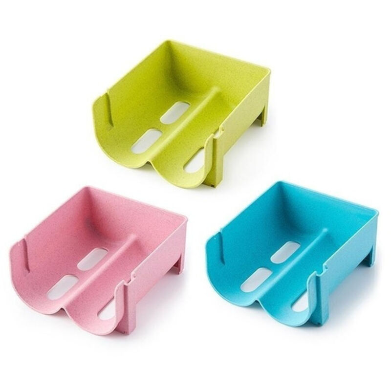 Lot de 3 boîtes de rangement empilables pour réfrigérateur, porte-bouteilles, porte-bouteilles d'eau, porte-bouteilles de vin, porte-canettes de