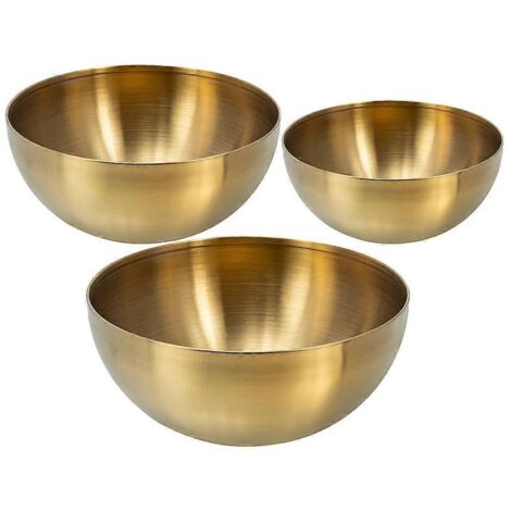 Lot de 3 bols à salade en acier inoxydable, récipients à fruits, bols de conservation des aliments pour la cuisine, bols à nouilles