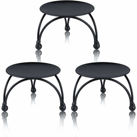 Lot De 3 Bougeoirs, Dedoot Pilier En Fer Bougeoir Décoratif Petit Bougeoir Pour Bougies Led Et Cire, Bougeoir Sur Pied Pour Tables, Mariage