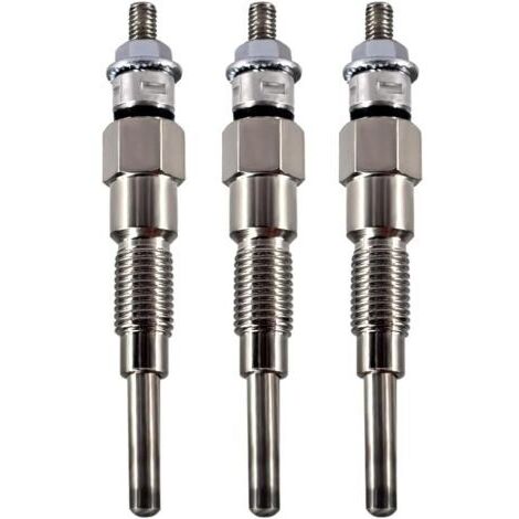 Lot de 3 bougies de préchauffage 16851-65510 16851-65512 pour tracteur Kubota D722 D902 D905 D1005 D1105 V1505 V1305 B1700D B1700E ZD326 ZD326 ZD305 31 Tondeuse BX1800D BX1830D