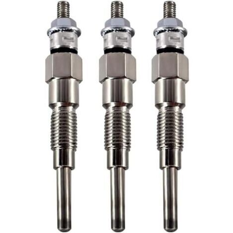 Lot de 3 bougies de préchauffage 16851-65510 16851-65512 pour tracteur Kubota D722 D902 D905 D1005 D1105 V1505 V1305 B1700D B1700E ZD326 ZD326 ZD305 31 Tondeuse BX1800D BX1830D