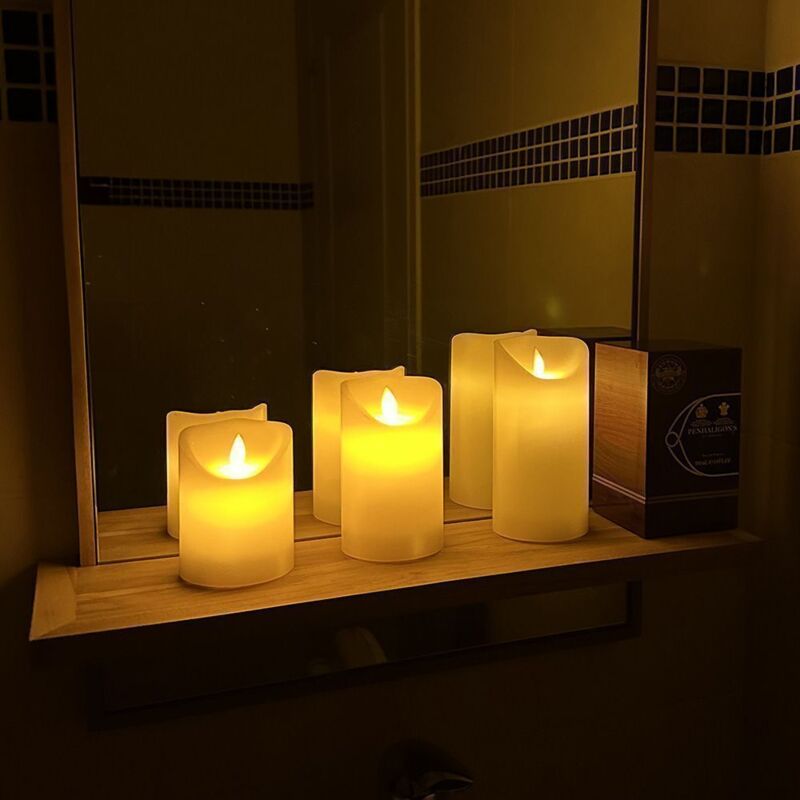 Lot de 3 bougies LED Flamme Vacillante avec Télécommande