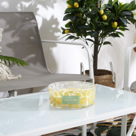 Lot de 3 bougies parfumées à la citronnelle collection LIMONE 1 pièce