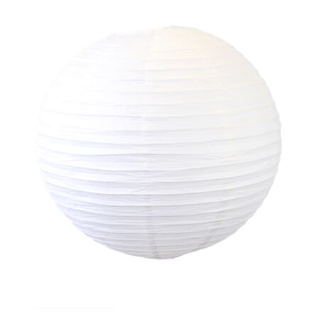 Lot de 3 Boules Papier Blanc 50 cm - Boule Japonaise Blanc - Idéal pour décoration de mariage, baptême, garden-party