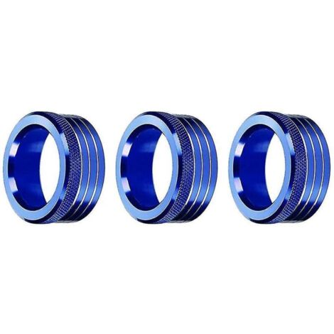 Lot de 3 boutons de réglage du volume de la climatisation pour console centrale de voiture BRZ 86 GT86 2013-2020 Bleu