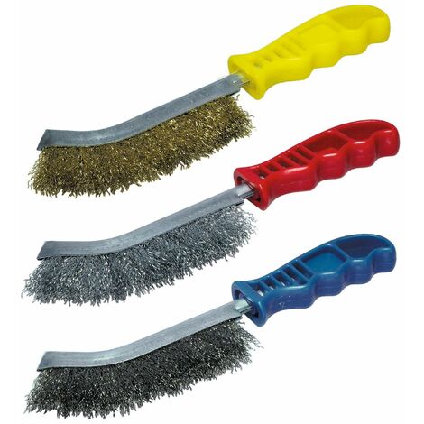 brosse métallique pour nettoyage de soudure et de rouille NIUPIKA Lot de brosses en laiton pour tube bouteille brosse de nettoyage à manche incurvé tuyau anti-rayures 