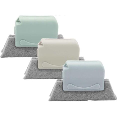 Lot de 3 brosses créatives pour le nettoyage des fentes de fenêtres, outil de nettoyage manuel pour les interstices, brosse de nettoyage pour fenêtres