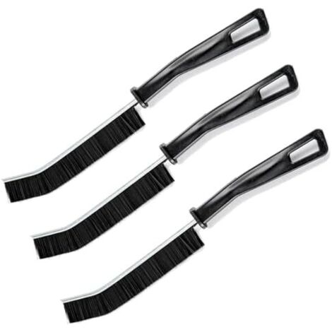 Lot de 3 brosses nettoyage pour crevasses 23 cm – Poignée antidérapante, sûre toutes les surfaces (carrelage, verre, voiture) Brosse joints toilettes, rails -