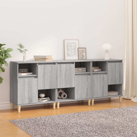 Lot de 3 Buffets Vintages,Enfilades sonoma gris 60x35x70 cm bois d'ingénierie -TZ84513