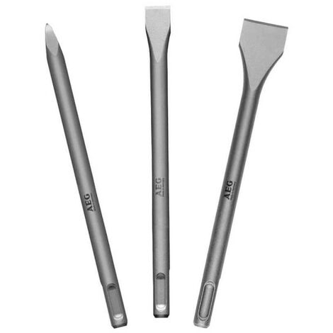 Lot de 3 burins AEG SDSPLUS 200mm 4932352272