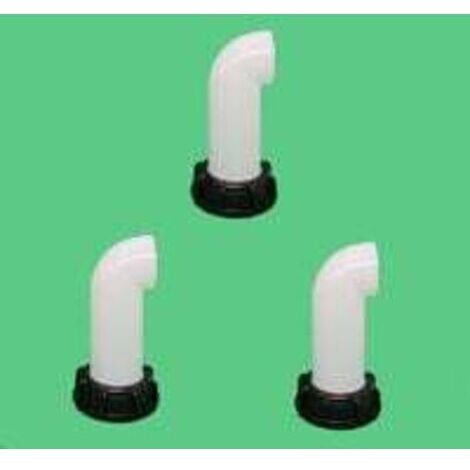 Lot de 3 Buse de RéServoir Deau Valve  IBC Rallonge de Cuve, Extension Deau de Pluie Buse d'Extension Buse de Tuyau Adaptateur Universel pour Raccord Robinet Cuve IBC(sortie du fil 60 grossière à 90 d