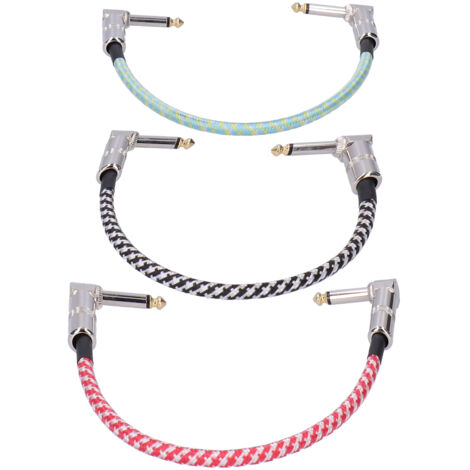 Lot de 3 câbles de connexion pour pédales d'effet guitare, accessoires de musique, longueur 32 cm