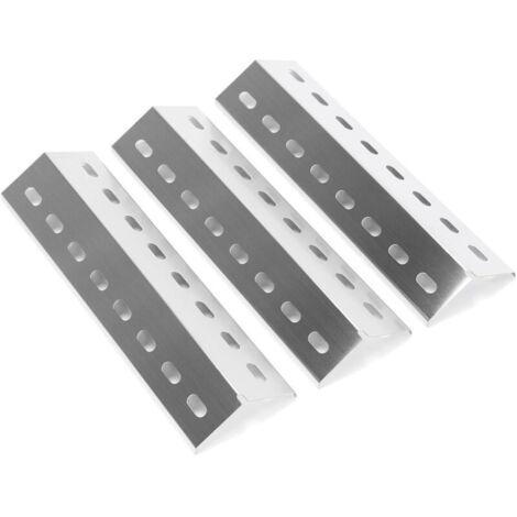 Lot de 3 cache-brûleurs universels en acier inoxydable de 37 cm pour barbecue Barbecook Siesta/Vanilla/Brahma, Charbroil, Proficook, Tarrington House, accessoires de barbecue à gaz en acier