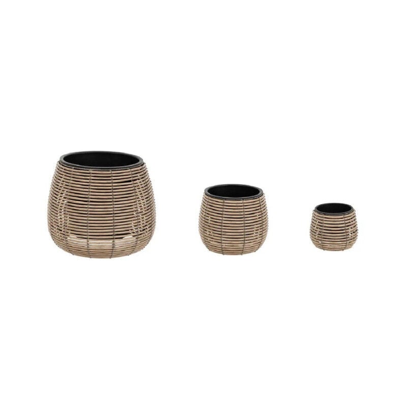 Lot de 3 Cache-Pots 'Cam' 34cm Beige