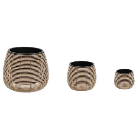 Lot de 3 Cache-Pots "Cam" 34cm Beige