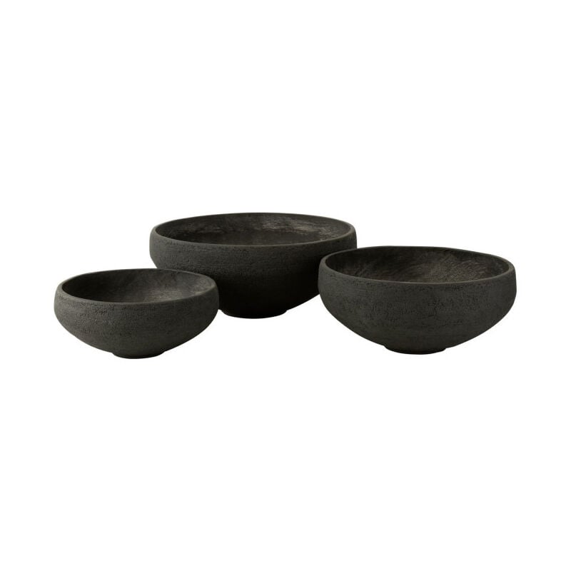 Lot de 3 Cache-Pots en Argile 'Abel' 69cm Noir