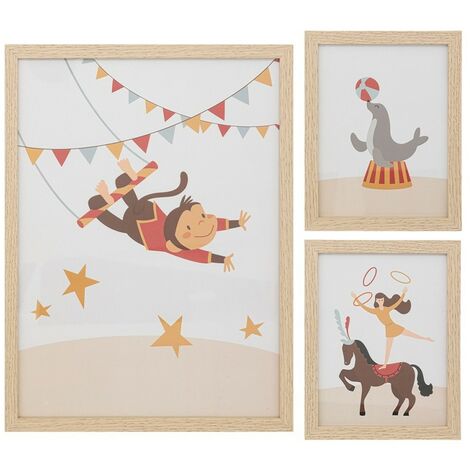 Lot de 3 cadres déco Circus