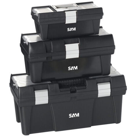 Lot de 3 caisses à outils en PVC SAM OUTILLAGE CAO PACK